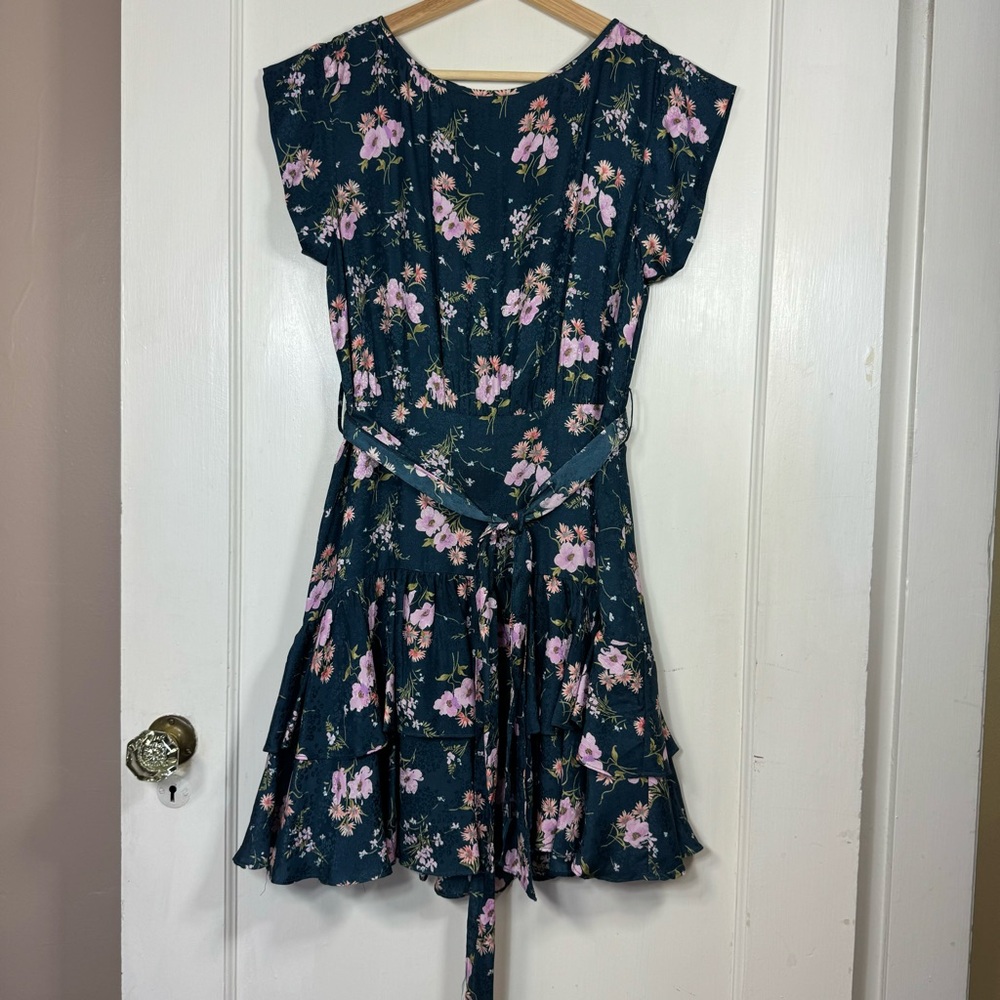 Rebecca Taylor Emilie Ruffled Silk Floral Dress - Picture 5 of 10
